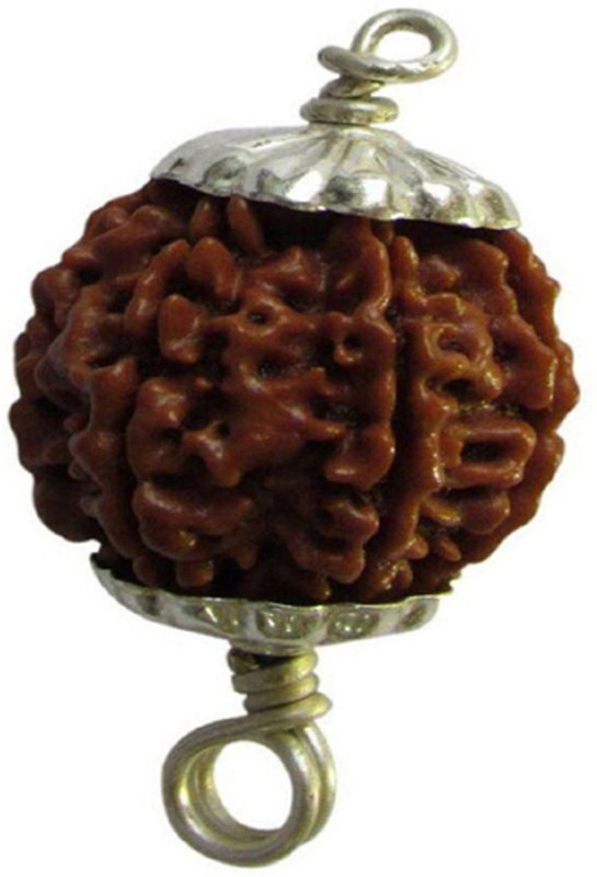 divya vedic sansthan 100% Original 4 Mukhi/Face Nepali Rudraksha pendant with silk Dori Beads Wood Pendant
