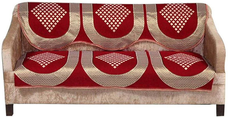 manvicreations Cotton Sofa Cover(Multicolor Pack of 2)