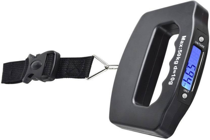 Gadget Tree 50kg Electronic LCD Luggage Scale - Belt Type Weighing Scale(Black)