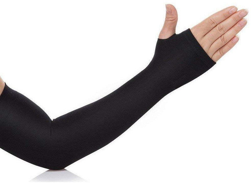 comfy care Cotton Arm Sleeve For Men & Women(Free, Black)