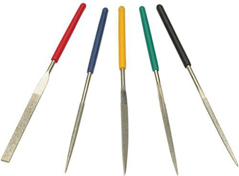 uptodateprouducts 5-Piece 140mm Soft-Grip Diamond File Set 5-Piece 140mm Soft-Grip Diamond File Set Glass Cutter
