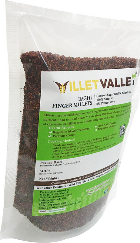 millet valley RAGHI UNPOLISHED 800G Finger Millet(800 g)