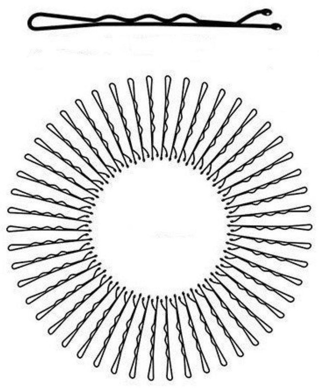 drp fasion Set of 50 Pcs (7 cm) of Curve Bob Bobby Hairpins Hair Pin(Black)