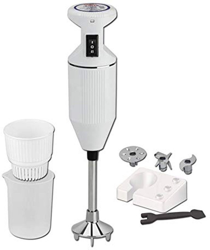 Lesco Crysta 200 Watt Hand Blender with 4 Attachments and Juicing Jar LHB-Crysta 200 Hand Blender(White)