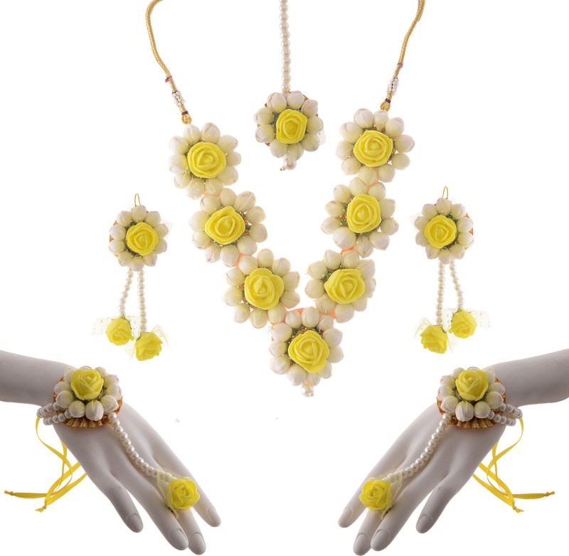 Alicia Fabric Jewel Set(Yellow, White)