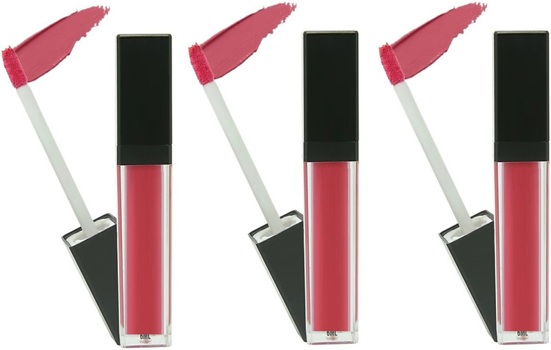 sheny Collection Matte Me Ultra Smooth of pinky Lip Cream (6 ml Each) - Combo of 3 Pieces(Multicolor, 6 ml)
