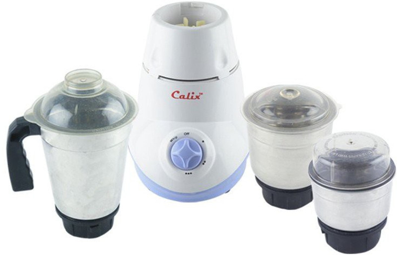 Calix J3 Jar Mixer Grinder 500 Mixer Grinder(White, 3 Jars)
