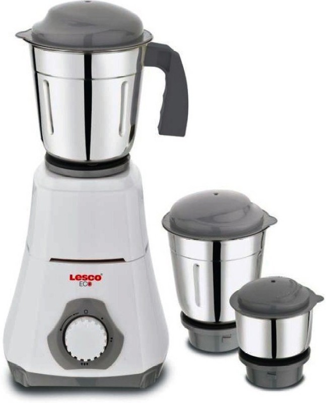 Lesco Economy ECO 550W Mixer Grinder with 3 Steel Jars LMG551 550 Mixer Grinder(Cool Grey, 3 Jars)