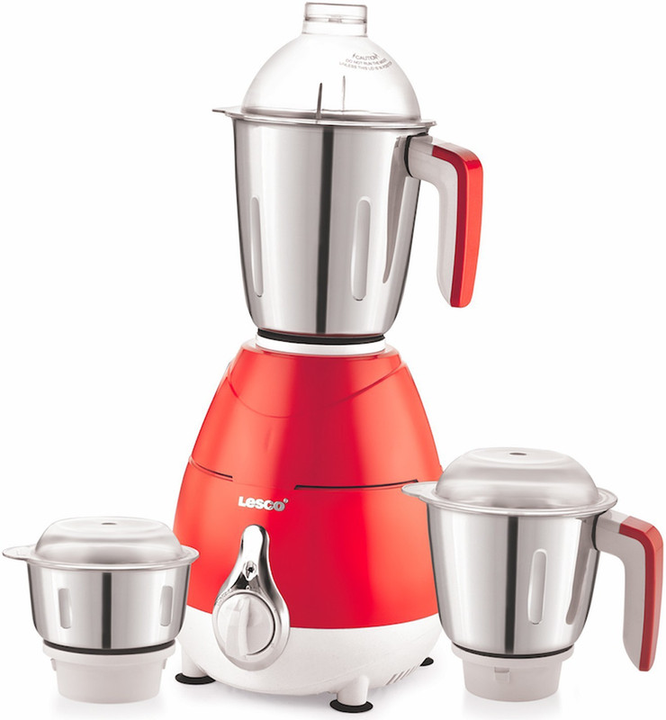 Lesco Blossom 750W MMAAMIX Blossom 750 Watts Mixer Grinder with 3 Jars Red LMG752-MR 750 Mixer Grinder(Red, 3 Jars)
