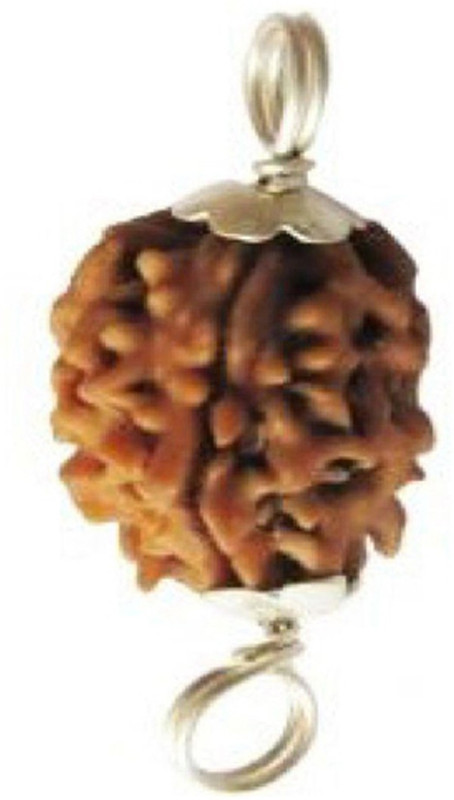 divya vedic sansthan 3 Mukhi/Face Rudraksha with silk Dori Bead size 10-15 mm 100% Original And Natural Rudrakash Beads Wood Pendant