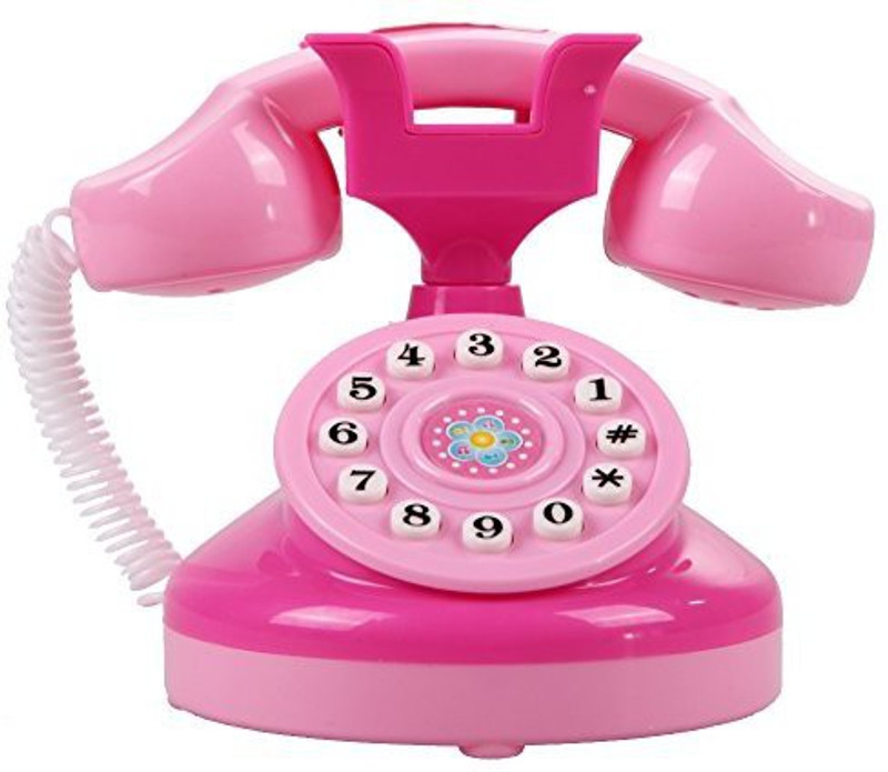 vanpower 4Inch Mini Portable Educational Emulational Pink Phone Pretend Play Toys Girls Toy Gifts