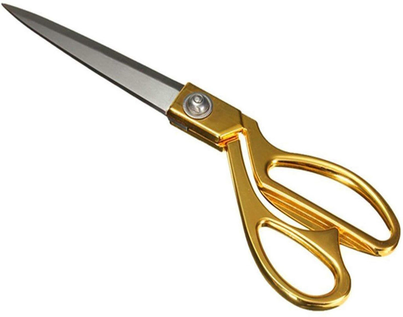 HI-PLASST ROCKET 9.5" TAILORING SCISSORS , STAINLESS STEEL , GOLD-PLATED WITH BRASS HANDLE. Scissors(Set of 1, GOLDEN)