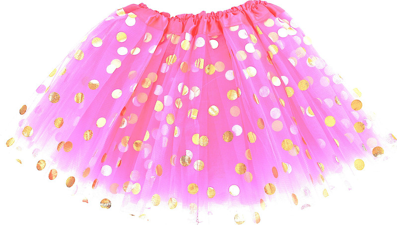 bohemy Embellished Girls Gathered Pink Skirt