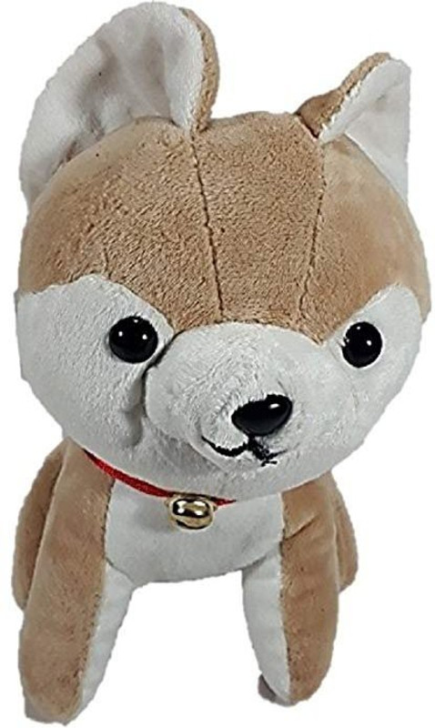 gaju CutE Little Puppy Stuffed Soft Plush Toy with BELL--16 CM - 16 cm (Multicolor)  - 16 cm(Multicolor)