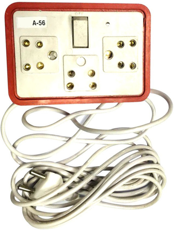SHOPTICO Extensionbox_3 Socket 1 Switch 3 Socket Surge Protector(Red)