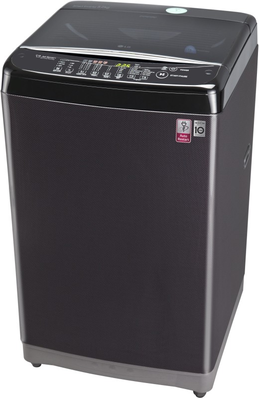 LG 8 kg Fully Automatic Top Load Black(T9077NEDLK)