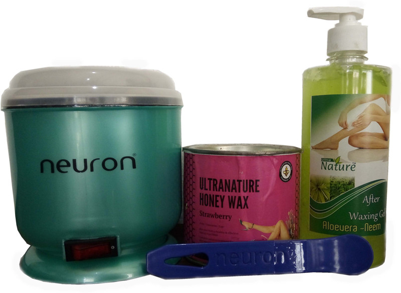 ultra nature Combo of wax heater with spatula honey wax and after waxing gel(4 Items in the set)
