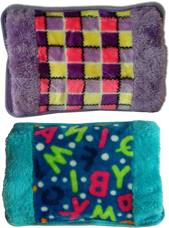saioni 2 Pack of Cordless Electric Velvet Pocket Heat Gel Pad for Joint and Muscle Pain Electric 1 L Hot Water Bag(Multicolor)