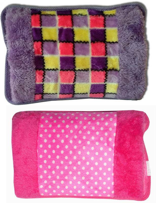 saioni 2 Pack Combo of Cordless Electric Velvet Pocket Heat Gel Pad Electric 1 L Hot Water Bag(Multicolor)