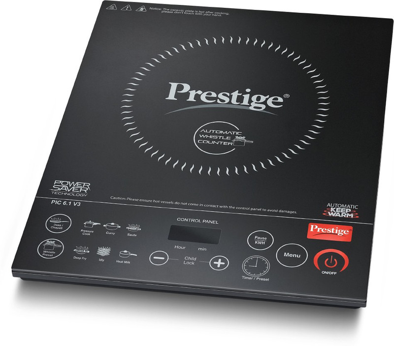 Prestige PIC 6.1 V3 Induction Cooktop(Black, Push Button) Prestige PIC 6.1 V3 Induction Cooktop(Black, Push Button)