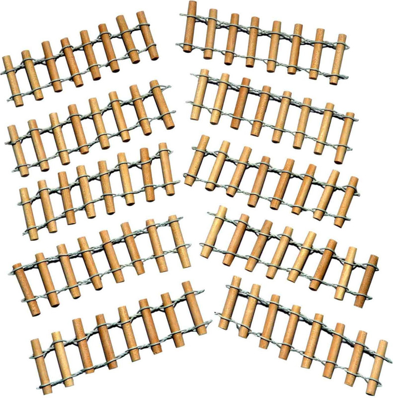 backgarden nursery 10 Pcs. Of Pipe Fence Light Brow Decorative Showpiece  -  3 cm(Polyresin)