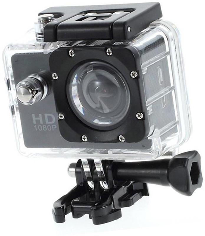 Lizzie Sports Action Camera Video Camera with Waterproof Camera Case Sports and Action Camera(Black, 12)