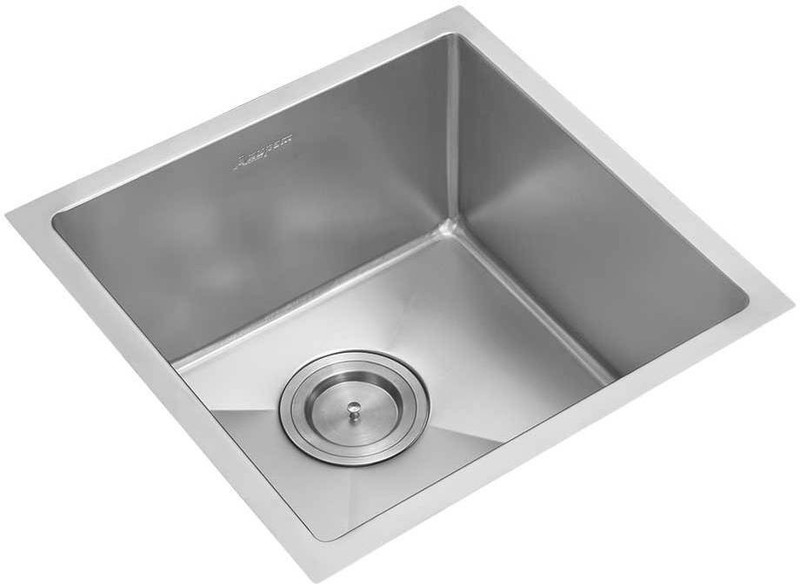 Anupam Stainless Steel Kitchen Sink 485 X 485 X 250 Mm 19 X 19 X 10 Inch Single Square Bowl 304 Grade Satin Matt Finish Ps743se Counter Top Stainless Steel