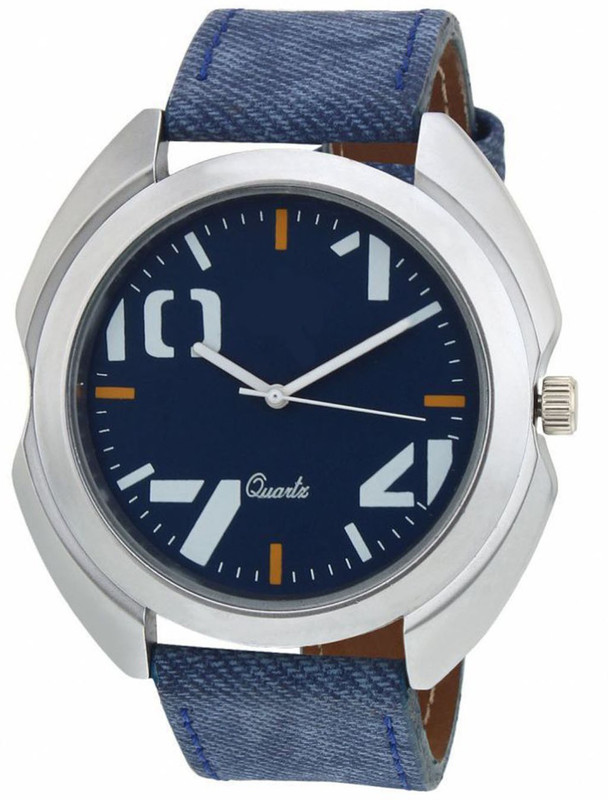 swanos New Stylish Watch Color Blue Watch Leather Belt Watch _Men & Boys Analog Watch  - For Men