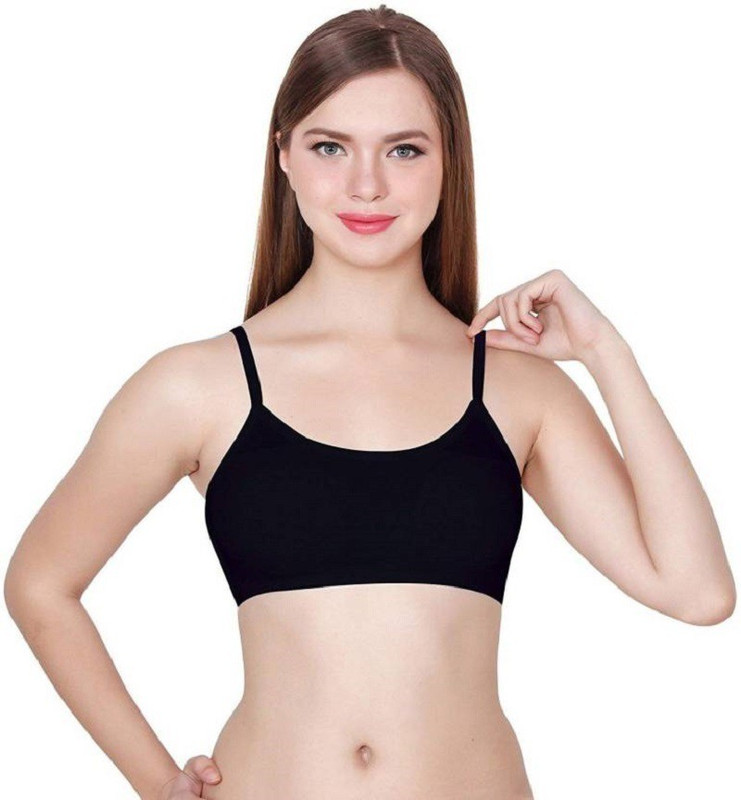 comfy care 6 Straps Padded Bralette Women Bralette Lightly Padded Bra(Black)