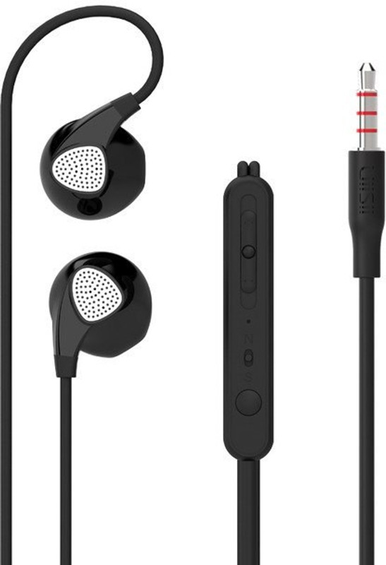 uiisii C100 Wired Headset with Mic(Black, In the Ear)