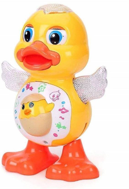 kidztoyzone Dancing Duck Toy With Real Action And Music Flashing Lights For Kids(Multicolor)