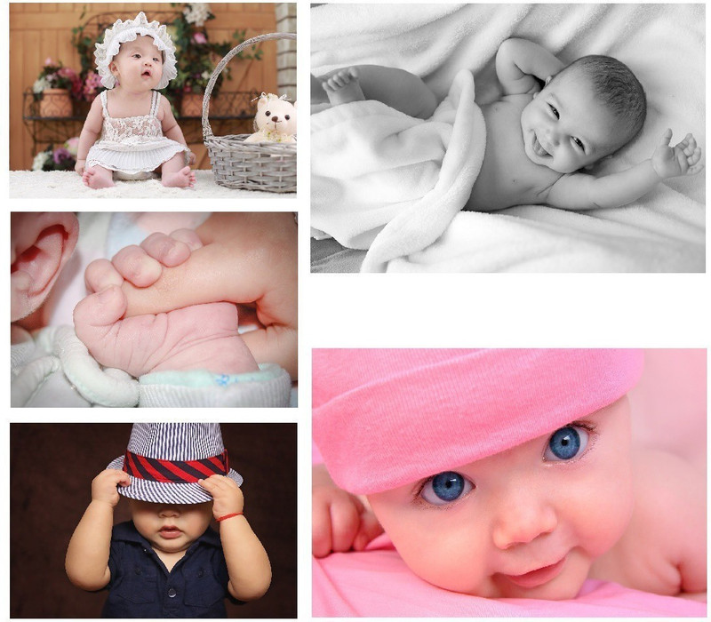 MANIAL Set of 5 Cute Baby Combo Posters | Smiling Baby Poster | Poster for Pregnant Women | HD Baby Wall Poster for Room d�cor (12x18-Inch, 300GSM Thick Paper, Gloss Laminated) Paper Print(12 inch X 18 inch, Rolled)