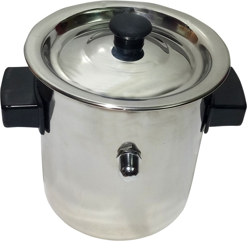 cookwel Milk Boiler Double Handle Pot 2 Litre (Stainless Steel) Pot 2 L with Lid(Stainless Steel)