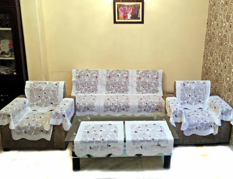 vivek homesaaz Polyester Sofa Cover(multi Pack of 16)