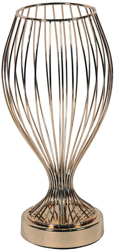 pinkparifashion Gold Metal Flower Stand Creative Vase Flower Decorative Stand for Home, Office, Party Stainless Steel Vase(7 inch, Gold)
