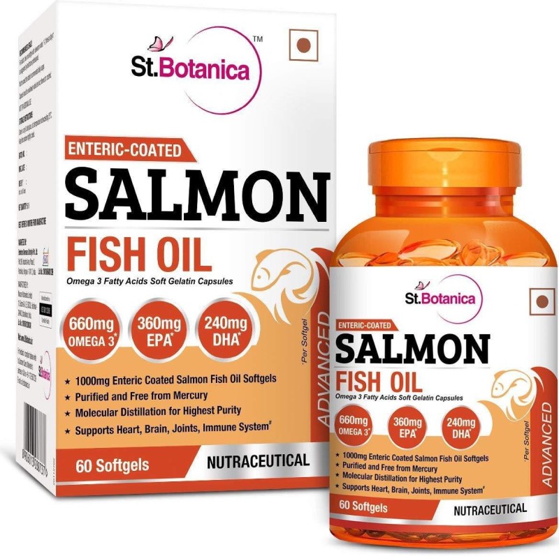 StBotanica Salmon Fish Oil 1000mg Double Strength 660mg Omega 3 Advanced - 60 Enteric(60 No)