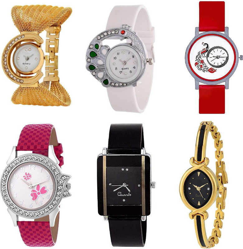 watchstar combo of 6 multicolor stylist Girls watches ideal for all festival N series Analog Watch  - For Women