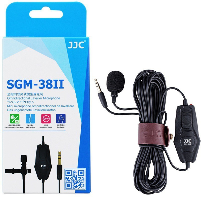 JJC SGM-38 II Omnidirectional Lavalier Camera Microphone