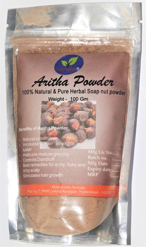 matruveda 100% Natural Aritha Powder 100gm(100 g)