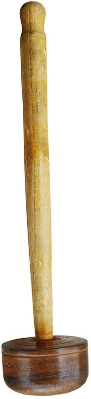 Jayam Traditional Long Handle Wood Masher(Brown, Pack of 1)