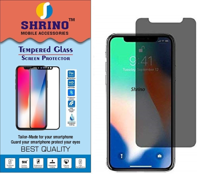 shrino Tempered Glass Guard for Shrino Tempered Glass Privacy Screen Protector for iPhone X 2017 keeps your personal and sensitive information safe from strangers whether you hold your phone horizontally or vertically. (IMPORTANT : This screen protector is designed to filter out a portion of screen 