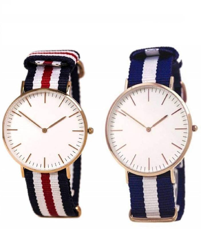 sinartrading sinar brand Minimalist Fabric Strap Analogue White Round Dial Men's Watch Analog Watch  - For Men & Women
