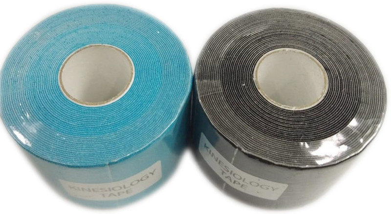 kinesio physio tape black and blue (5cm/5m) Adhesive Band Aid(Set of 2)