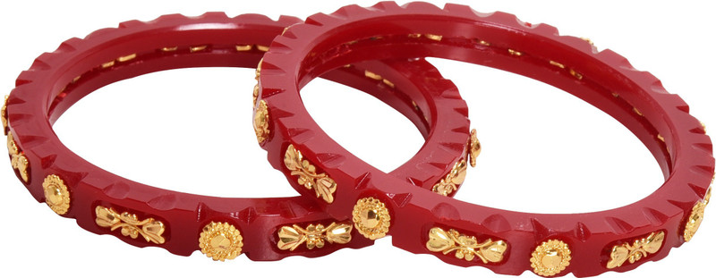 himan Acrylic, Copper Gold-plated Shakha Pola(Pack of 2)