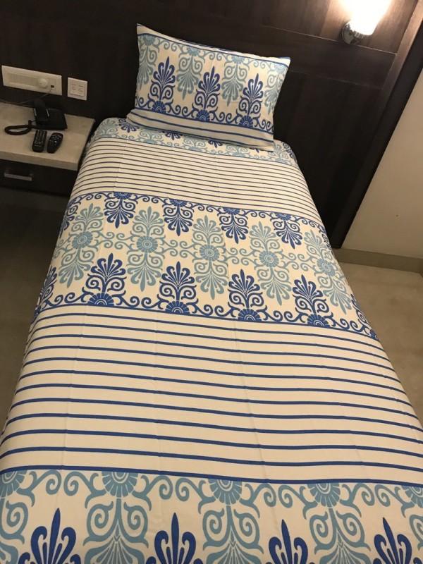 Cotton Single Bed Cover Blue, Jordan Duvet Cover Single Size