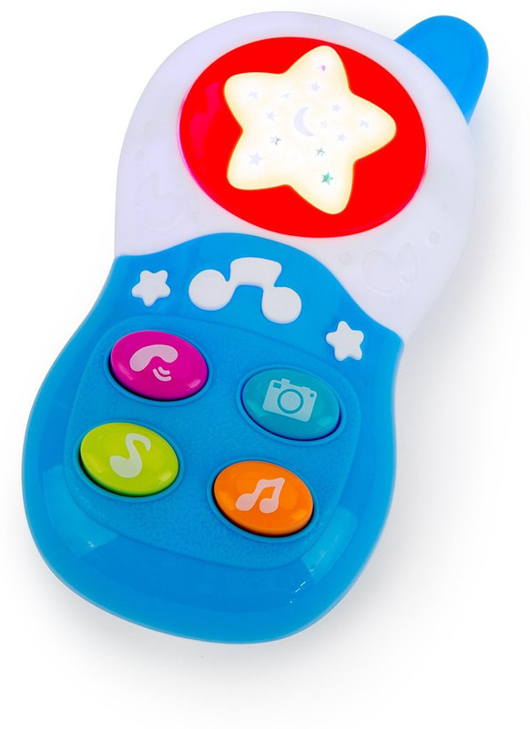 munchkin land Toy Mobile Phone with Stars Projector Musical Toys for Babies(Multicolor)
