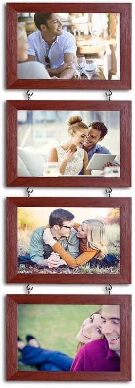 jaipurhouse MDF Photo Frame(Brown, 4 Photos)