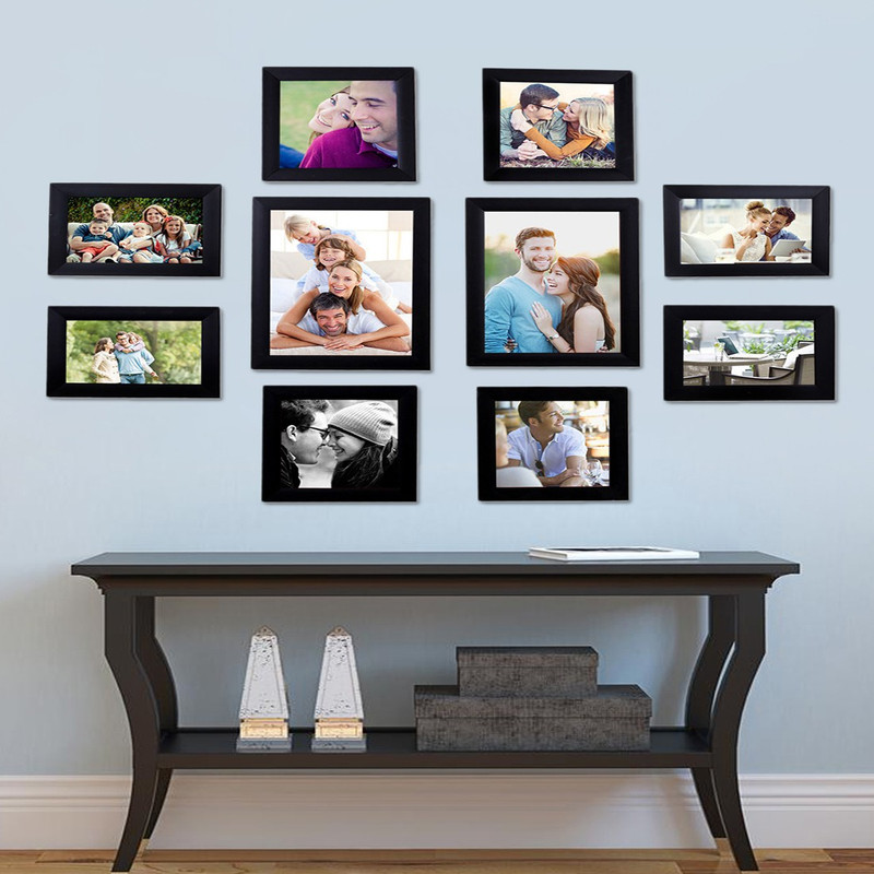 open street Wood Photo Frame(Black, 10 Photos)