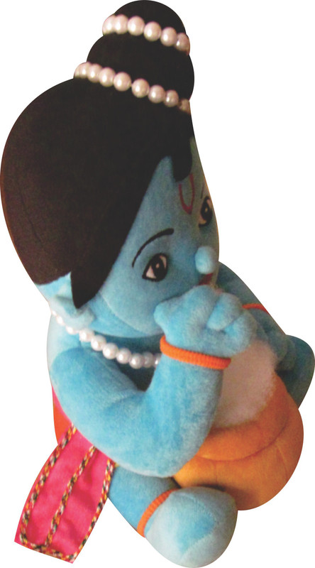 pihu enterprises Lord Baal Krishna Hindu Idol Soft Plush Toy  - 12 inch(Blue)