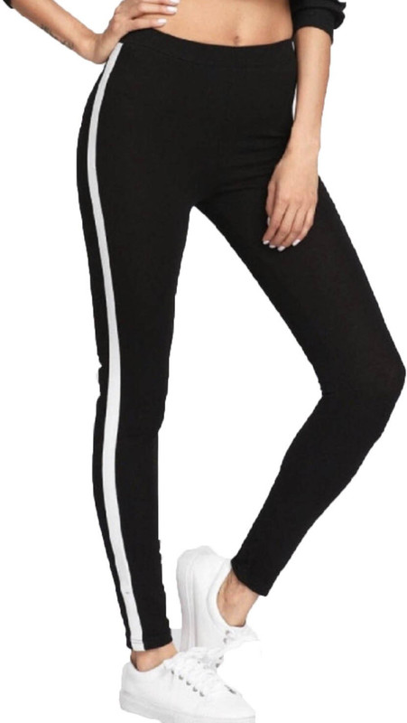 unitedway Striped Women Black, White Tights
